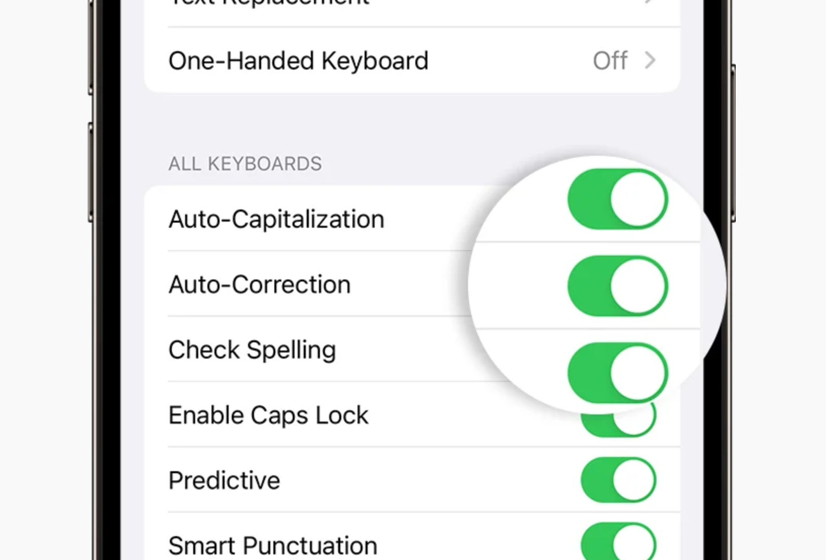 Deactivate auto correction on iOS